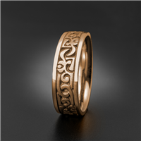 Narrow Luna Wedding Ring in 18K Rose Gold